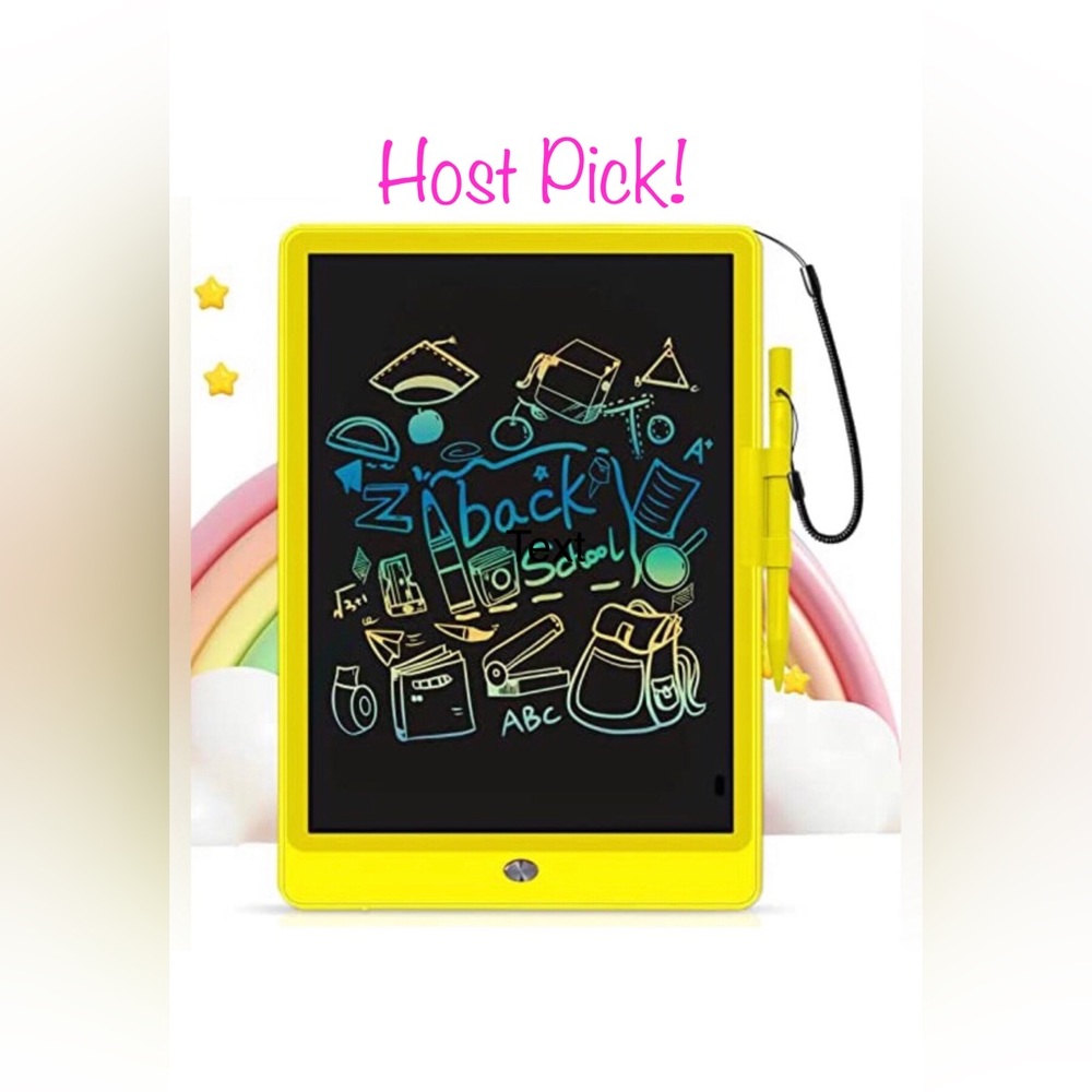 🎉🥳 HP!!! Host Pick 🥳🎉 LCD Writing Board Tablet for Kids (Yellow)
